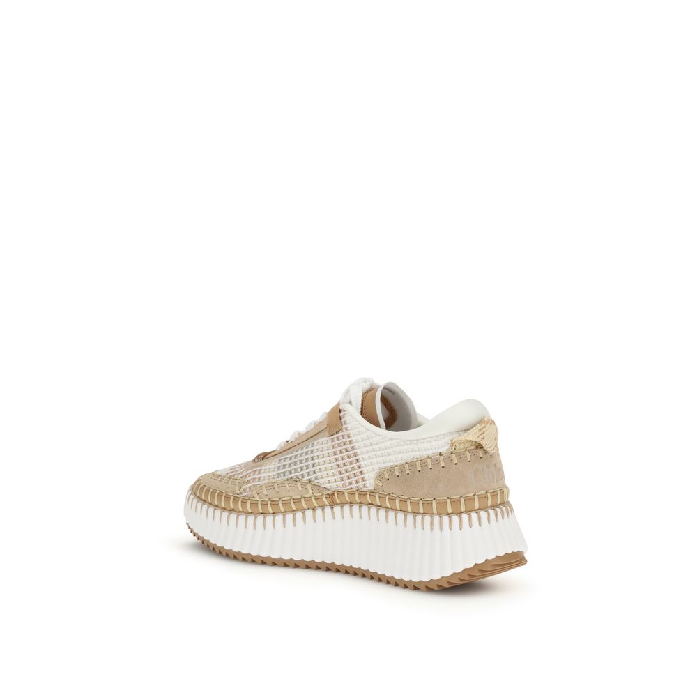 Chloé Beige Rubber Chunky Sneakers