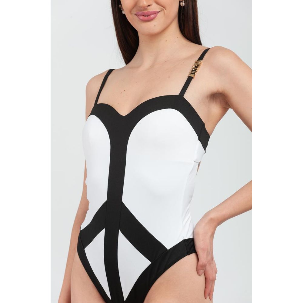 Moschino White Polyamide One-Piece Swimsuit