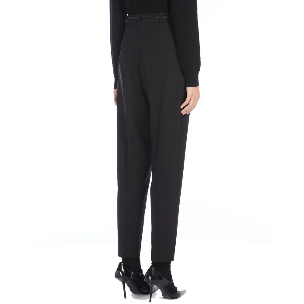 Max Mara Black Elastane Dress Pants