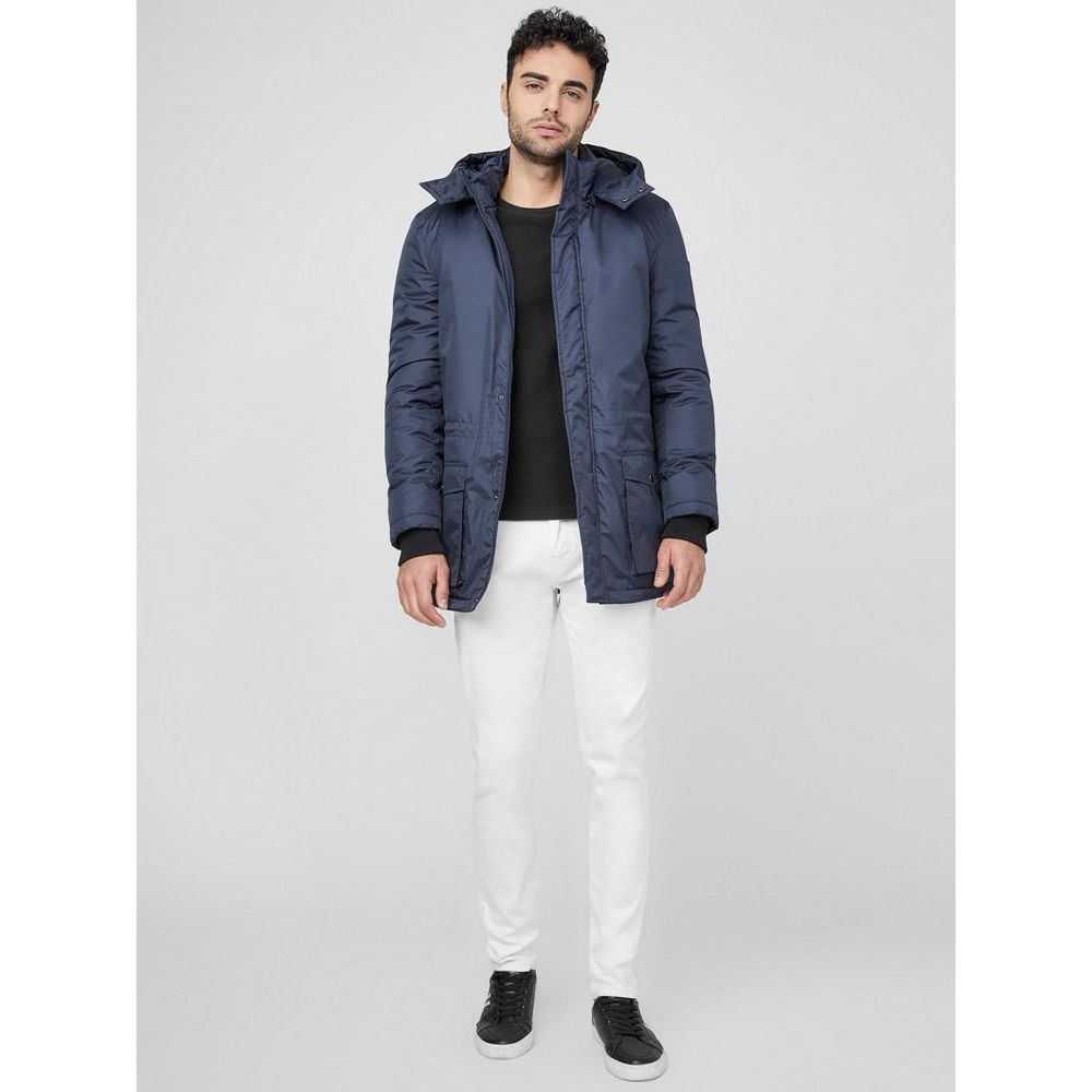 Guess Navy Blue Polyester Parka