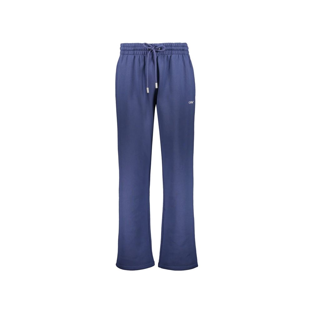 Off-White Blue Cotton Casual Pants