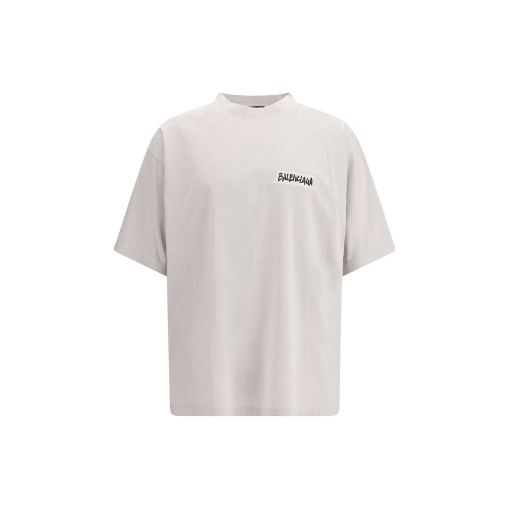 Balenciaga White Cotton T-Shirt