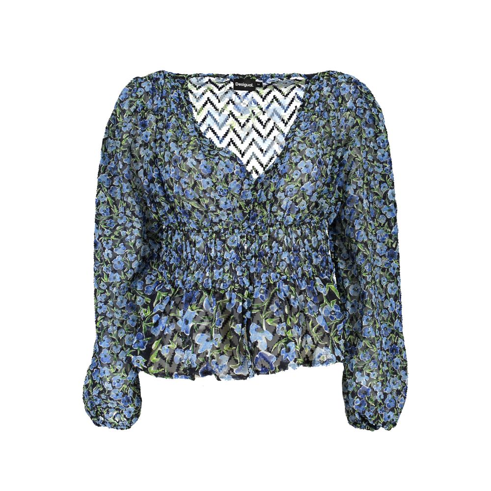 Desigual Blue Polyester Women Blouse