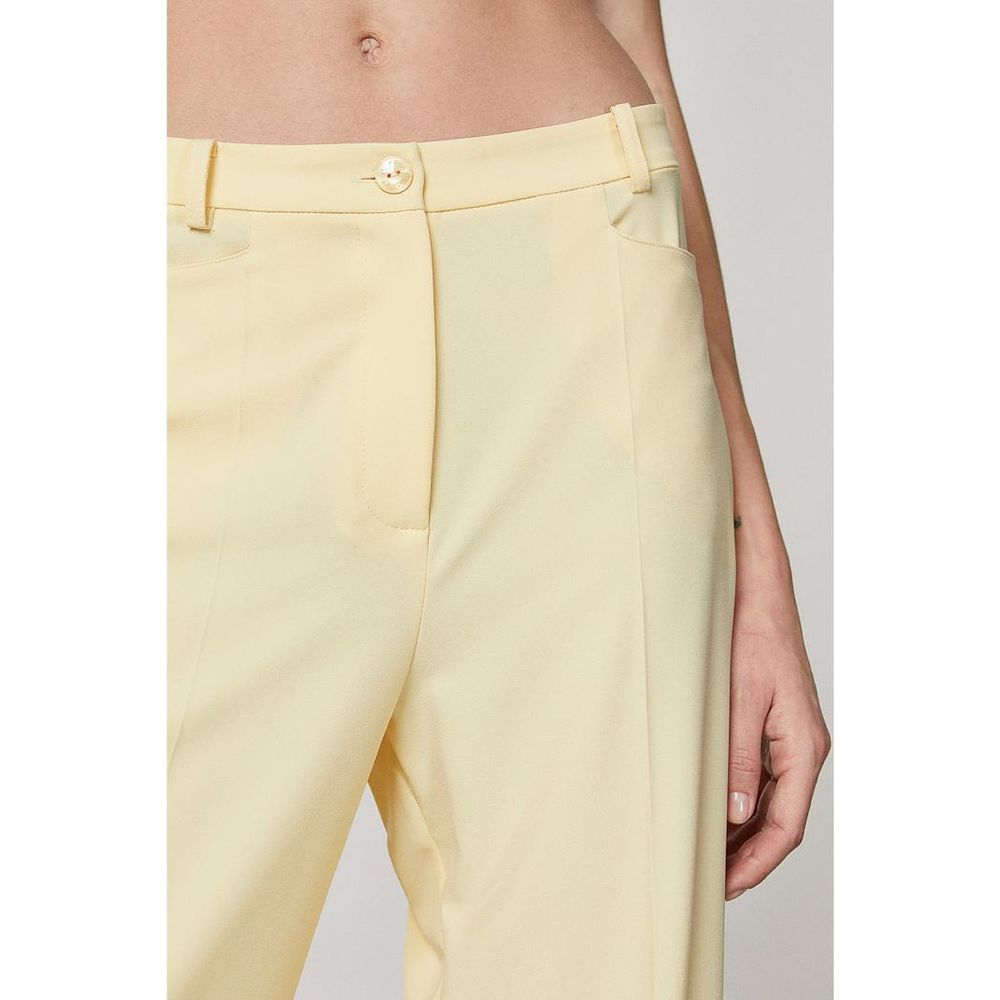 Patrizia Pepe Yellow Polyester Casual Pants