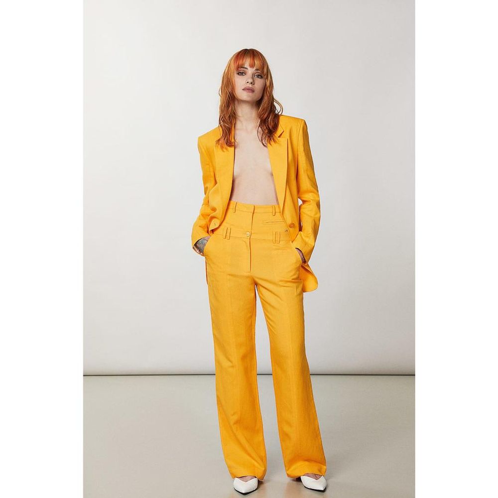 Patrizia Pepe Orange Viscose Casual Pants