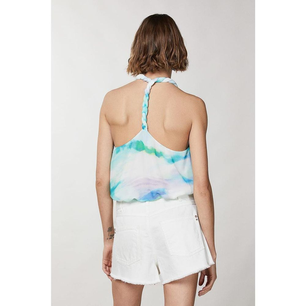 Patrizia Pepe Turquoise Polyester Tank Tops