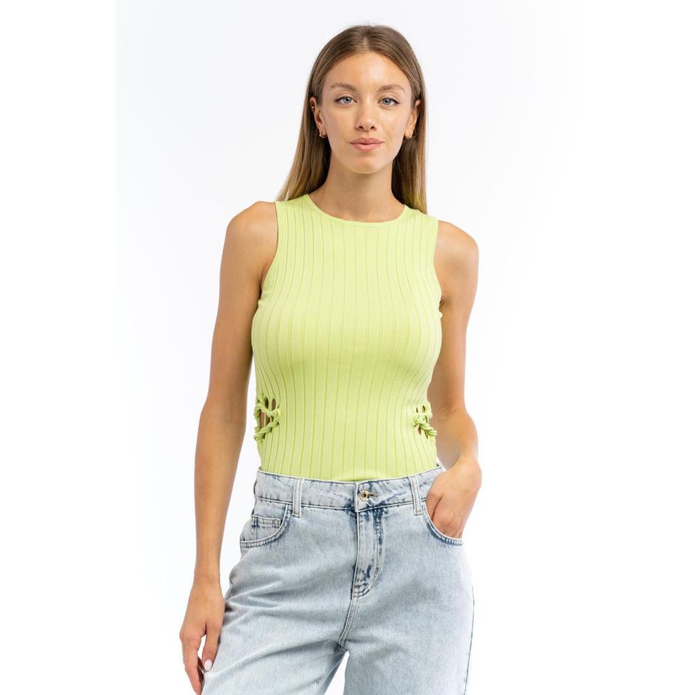 Patrizia Pepe Yellow Viscose Bodysuit