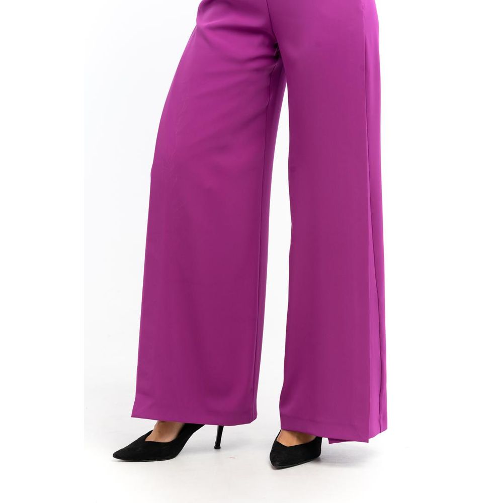 Patrizia Pepe Purple Polyester Casual Pants