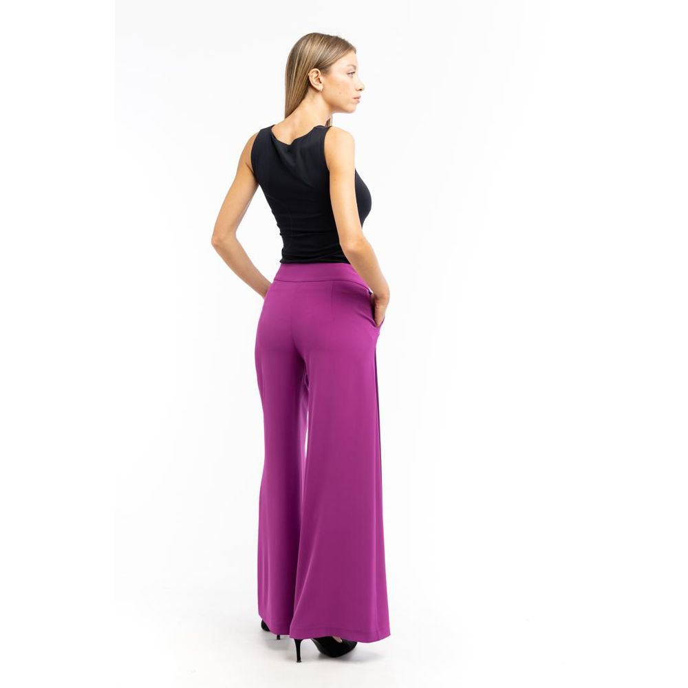 Patrizia Pepe Purple Polyester Casual Pants