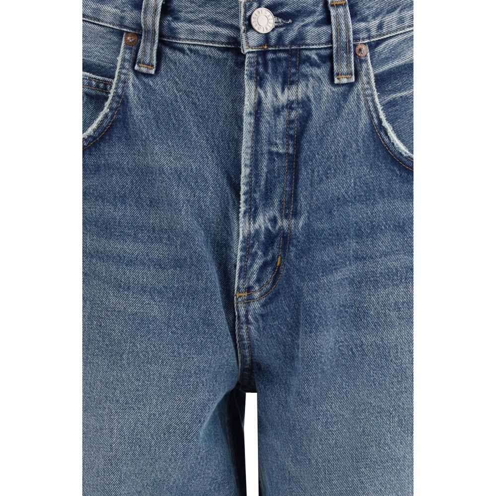 Agolde Light Blue Recycled Cotton Tapered Jeans