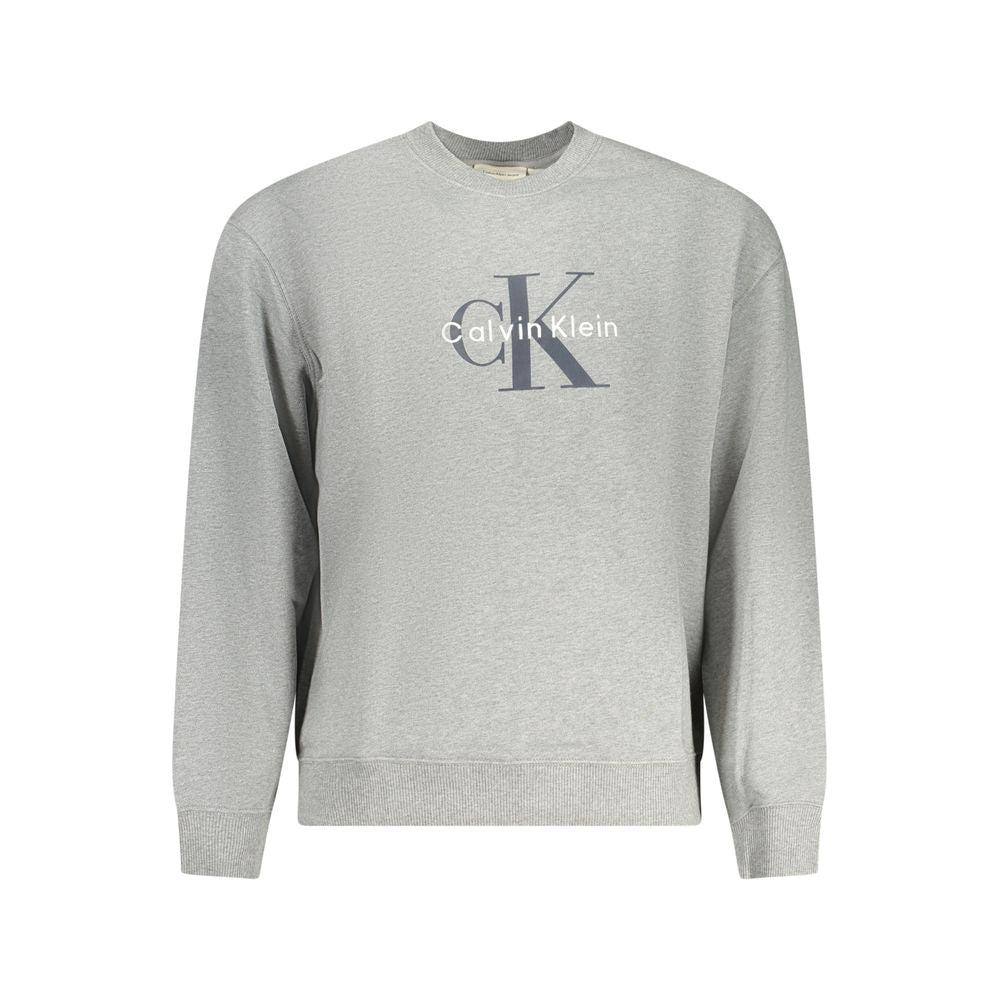 Calvin Klein Gray Cotton Men's Sweatshirt