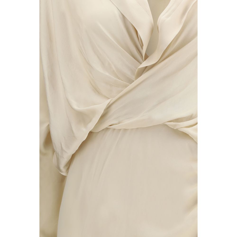 The Andamane Beige Viscose Casual Dress