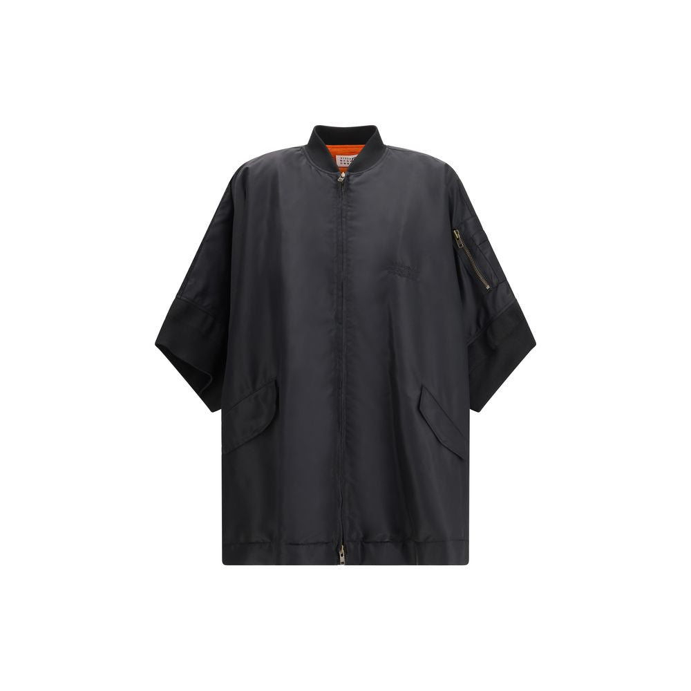 MM6 Black Polyamide Cloaks