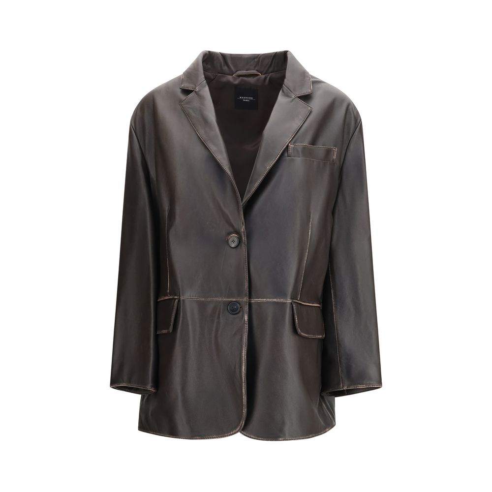 Max Mara Brown Leather Jacket