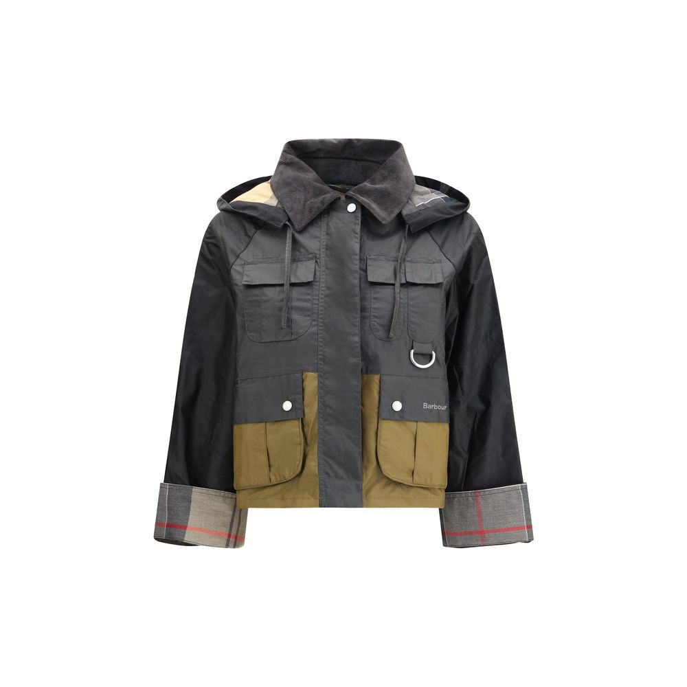 Barbour Black Cotton Full-Length Jacket