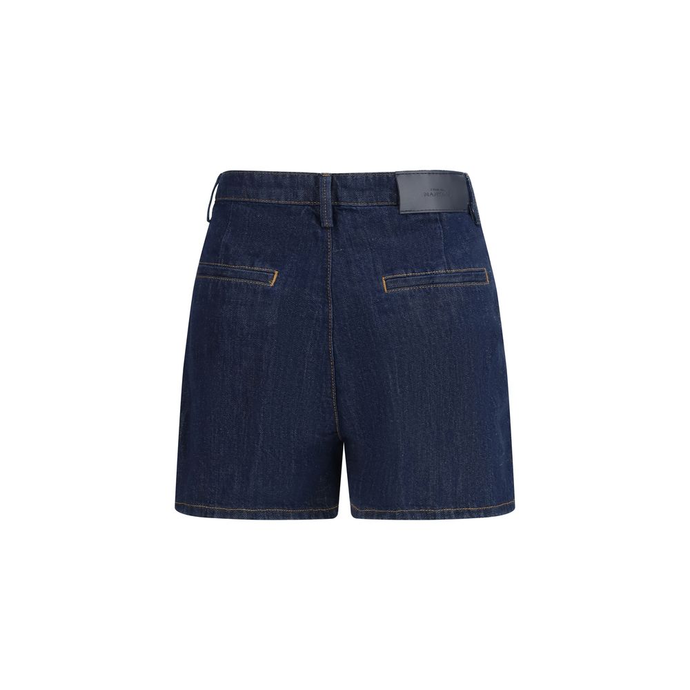 7FOR Bermudas aus blauer Baumwolle