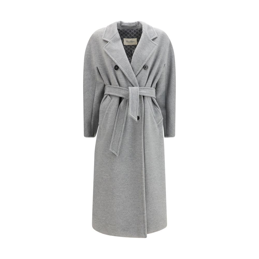 Max Mara Grey Fleece Wool Coat