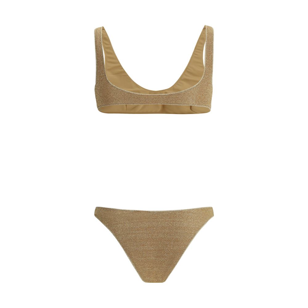Oséree Gold Polyamide One-Piece Swimsuit