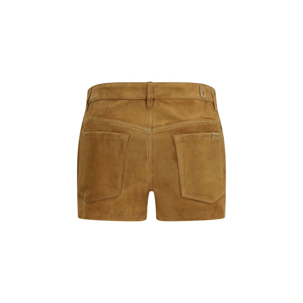 7FOR Beige Bermudashorts aus Kamelhaar