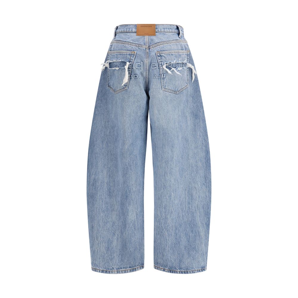 Alexander Wang Blue Cotton Relaxed Fit Jeans