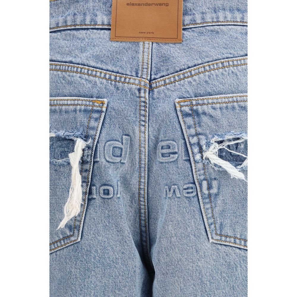 Alexander Wang Blue Cotton Relaxed Fit Jeans