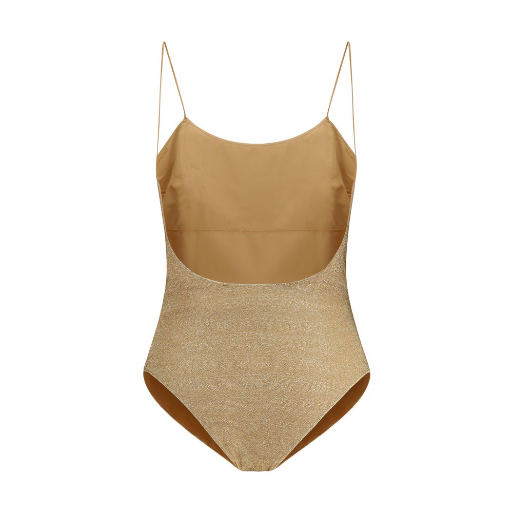 Oséree Gold Metal One-Piece Swimsuit