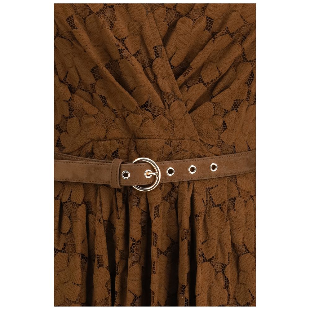 Max Mara Brown Polyamide Casual Dress