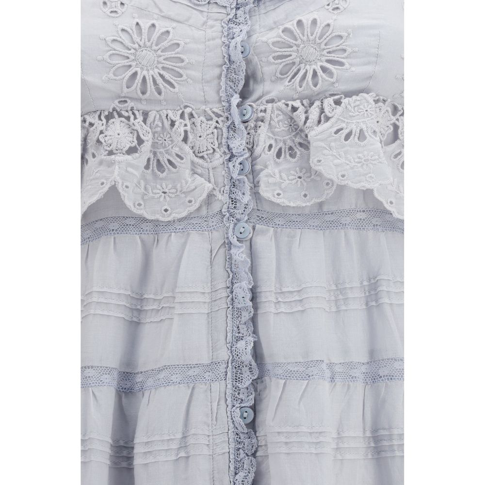 Marant Etoile Blue Cotton Casual Dress