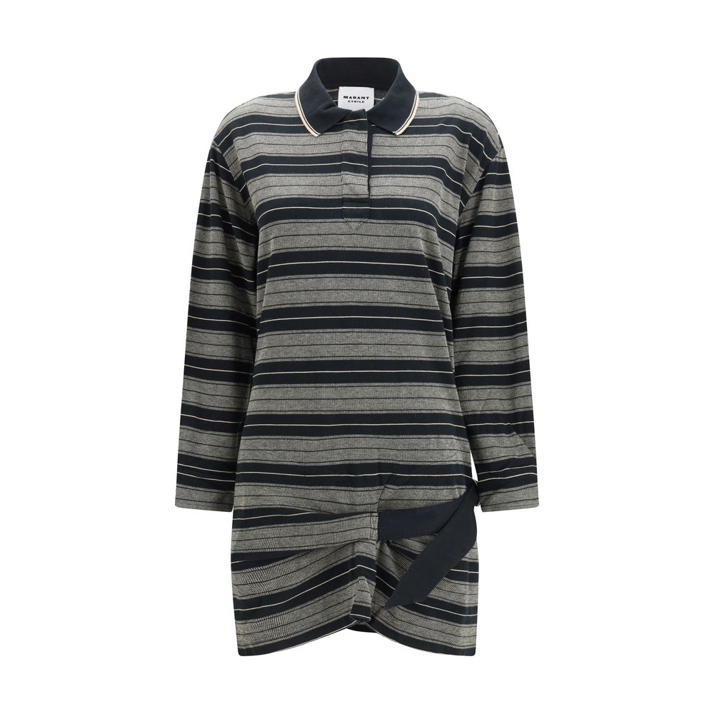 Marant Etoile Gray Cotton Casual Dress