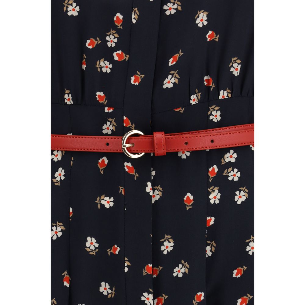 Max Mara Blue Silk Casual Dress