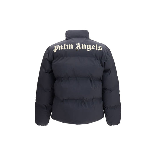 Palm Angels Black Polyamide Full-Length Jacket