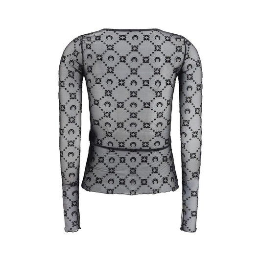 Marine Serre Black Polyamide Pattern Shirt