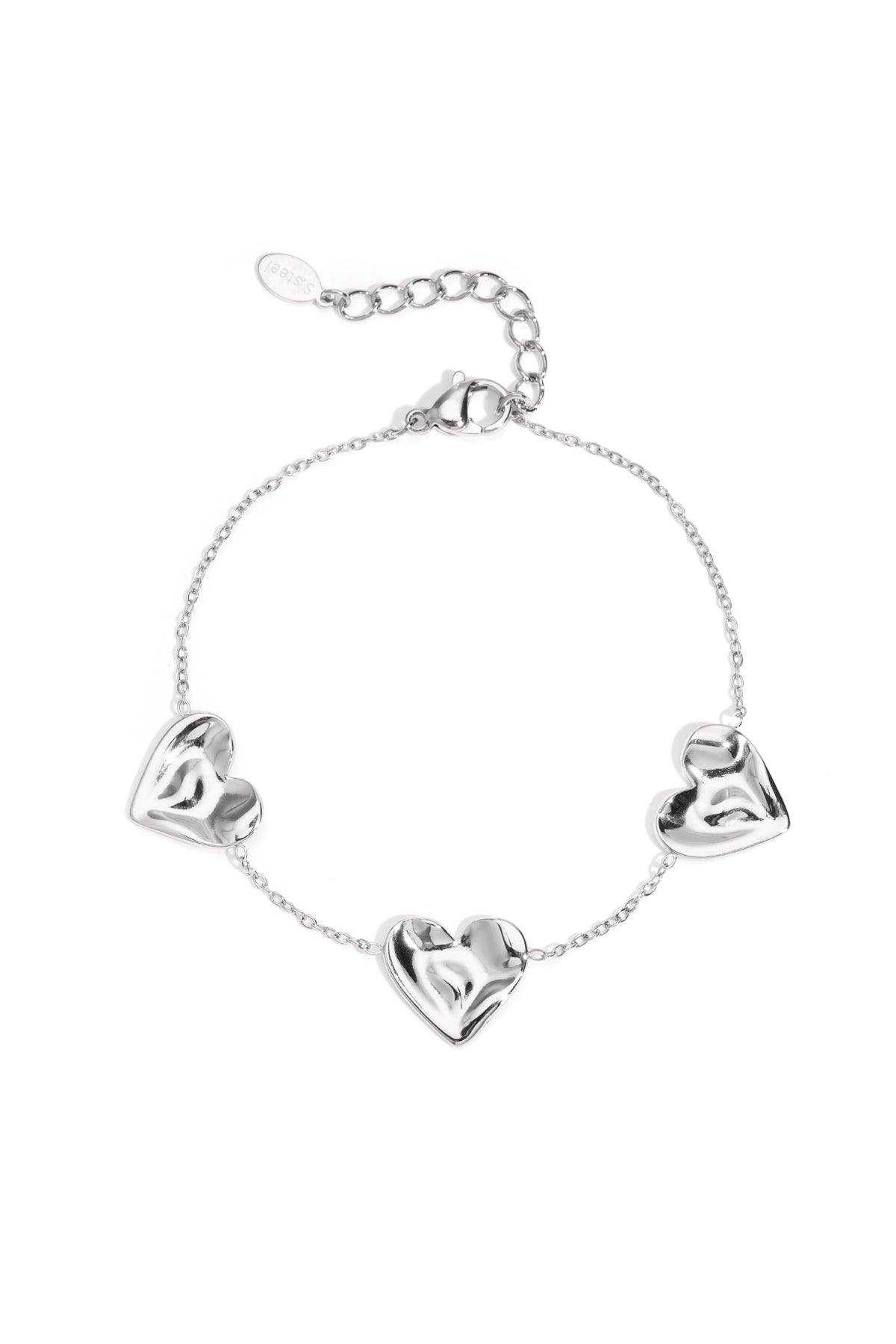 Braccialetti con ciondoli a forma di cuore, casual, quotidiani, semplici, gioielli da donna