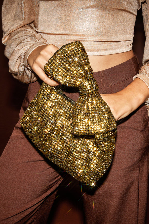 Borsa a mano con fiocco