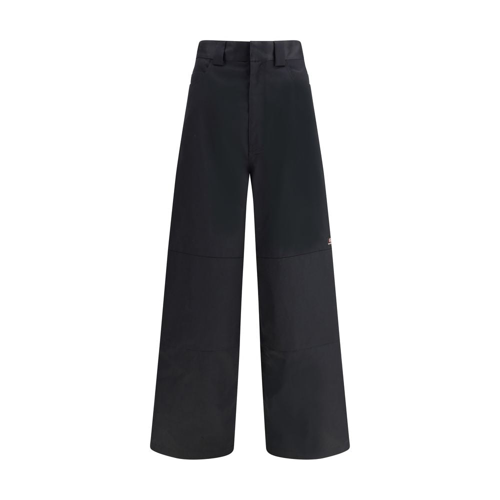 Balenciaga Black Cotton Casual Pants