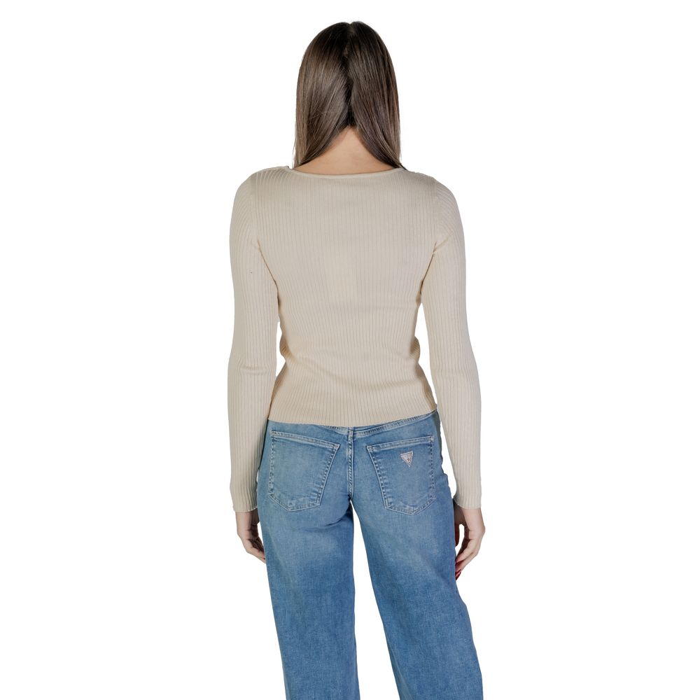 Vila Clothes Beige Viscose Sweatshirt