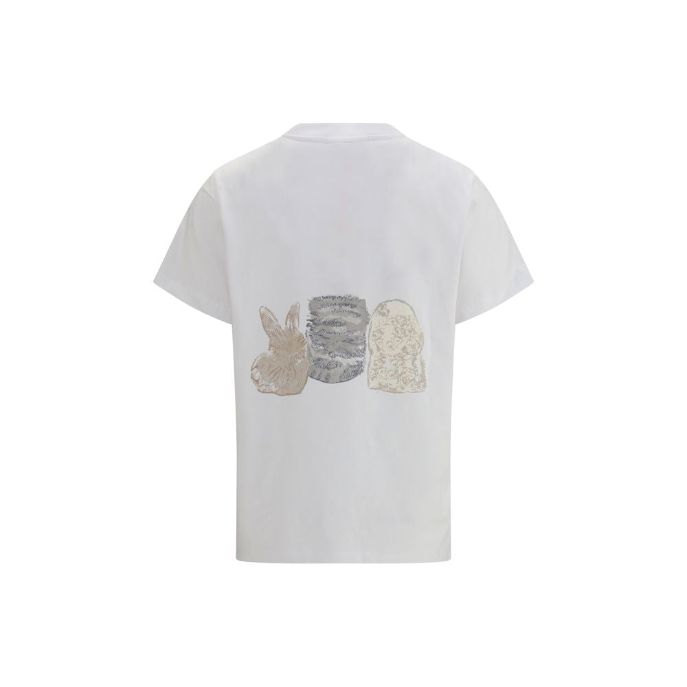 Ganni White Cotton T-Shirt