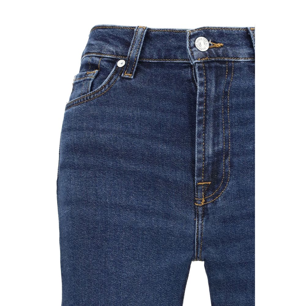 7FOR Blaue ausgestellte Jeans aus Baumwolle